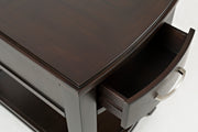 Benzara Transitional Style Wooden Chair Side Table With Drawer & Shelf, Brown