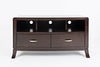 Benzara Transitional Style Wooden Media Console With 2 Drawers & 3 Compartments, Brown