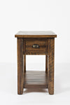 Benzara Wooden One Drawer Chairside Table, Dakota Oak Brown