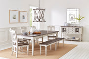 Benzara Spacious Wooden Server with Turned Legs, Dark Brown &  Light Gray