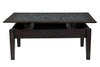 Benzara Stone Marble Cocktail Table With Lift Top, Dark Gray