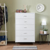 Benzara Contemporary Style Wooden Chest with Five Drawers, White