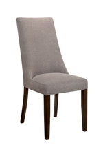 Benzara Fabric Padded Armless Side Chair with Elongated Back, Set of 2, Gray