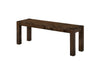 Benzara Transitional Style Solid Wood Bench with Trestle Style Base and Block Legs, Brown