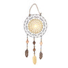 Benzara Metal Dreamcatcher with Three Strings At Bottom and Rope Hanging, Multicolor