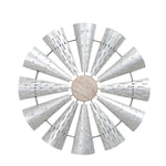 Benzara Decorative Wood and Metal Windmill Wall Decor, Gray
