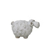 Benzara Carved Sheep Sculpture in Polyresin, Small, White