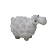 Benzara Carved Sheep Sculpture in Polyresin, Large, White