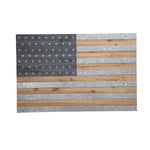 Benzara Wood and Tin American Flag  Wall Decor Accent, Multicolor