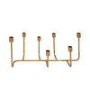 Benzara Decorative Metal Candle Holder with Seven Taper Stand, Copper