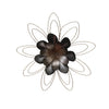 Benzara Decorative Rustic Finish Metal Flower Wall Decor, Large, Gray