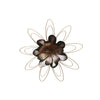 Benzara Decorative Rustic Finish Metal Flower Wall Decor, Small, Gray