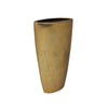 Benzara Decorative Oval Shaped Aluminium Vase, Large, Gold