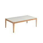 Benzara Wooden Frame Rectangular Coffee Table with Beveled Tempered Glass Top, Brown and Clear