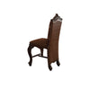 Benzara Faux Leather and Wood Counter Height Chair, Set of 2, Brown