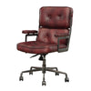 Benzara Leatherette Button Tufted Executive Office Chair, Red