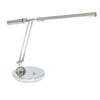 Benzara Metal Table Lamp with Sleek Structure and Long Adjustable Halogen Light Bulb, Silver