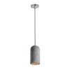 Benzara Robust Pendant Light with Unique Sturdy Concrete Shade, Gray and Silver