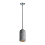 Benzara Robust Pendant Light with Unique Sturdy Concrete Shade, Gray and Silver