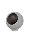 Benzara Robust Accent Lamp with Concrete Spherical Shaped Shade, Gray and Silver