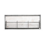 Benzara Traditional Metal Wall Basket with Three Sections, Gray