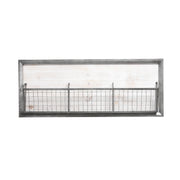Benzara Traditional Metal Wall Basket with Three Sections, Gray