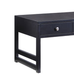 Benzara Rectangular Convertible Coffee Table with Spacious Storage and Castors, Black