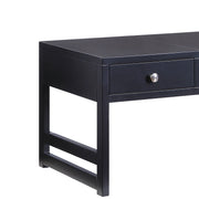 Benzara Rectangular Convertible Coffee Table with Spacious Storage and Castors, Black