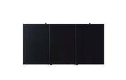 Benzara Rectangular Convertible Coffee Table with Spacious Storage and Castors, Black