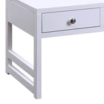 Benzara Rectangular Convertible Coffee Table with Spacious Storage and Castors, White