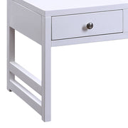 Benzara Rectangular Convertible Coffee Table with Spacious Storage and Castors, White