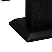 Benzara 18 Inch Wooden Coffee Table with LED and Beveled Edges, Black