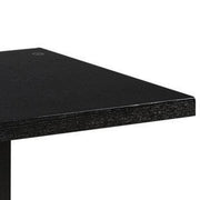 Benzara 18 Inch Wooden Coffee Table with LED and Beveled Edges, Black