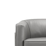 Benzara Leatherette Accent Chair with Metal Legs, Gray and Silver