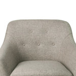 Benzara Fabric Upholstered Wooden Accent Chair with Flared Arms, Gray and Brown