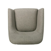 Benzara Fabric Upholstered Wooden Accent Chair with Flared Arms, Gray and Brown