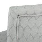 Benzara Textured Fabric Upholstered Wooden Counter Stool with Backrest, Gray and Brown