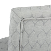Benzara Textured Fabric Upholstered Wooden Counter Stool with Backrest, Gray and Brown