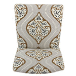 Benzara Fabric Upholstered Wooden Barstool In Traditional Stripe Patterns, Multicolor