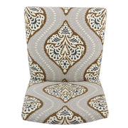 Benzara Fabric Upholstered Wooden Barstool In Traditional Stripe Patterns, Multicolor