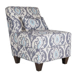 Benzara BM194023 Fabric Upholstered Wooden Armless Accent Chair