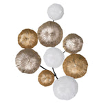 Benzara Metal Wall Accent with Unique Circle Shaped Cluster, Multicolor