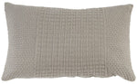 Benzara Fabric Accent Pillow with Knitted Pattern Details, Gray