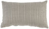 Benzara Fabric Accent Pillow with Twisted Knit Pattern Details, Gray