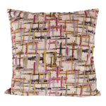 Benzara Fabric Accent Pillow in Geometric Pattern, Multicolor