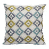 Benzara Woven Design Fabric Accent Pillow in Diamond Pattern, Multicolor