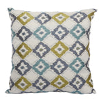 Benzara Woven Design Fabric Accent Pillow in Diamond Pattern, Multicolor