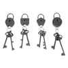 Benzara Decorative 4 Piece Lock and Key Set Wall Accent, Antique Silver