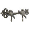 Benzara Decorative Sea Turtles Iron Wall Hook on Antique Key, Gray