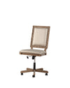 Benzara Wooden Executive Office Chair with Leatherette Upholstered Seat and Back, Brown and Beige